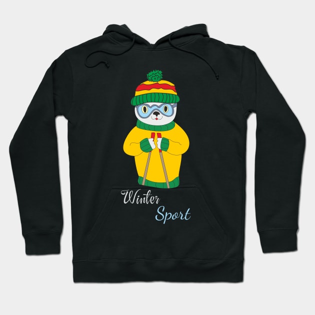 Winter sport Hoodie by Alekvik